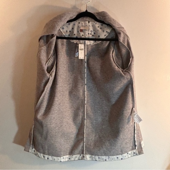 PILCRO ANTHROPOLOGIE Sz L Blazer Striped Partial Floral Lining NEW WITH TAGS - Picture 12 of 16